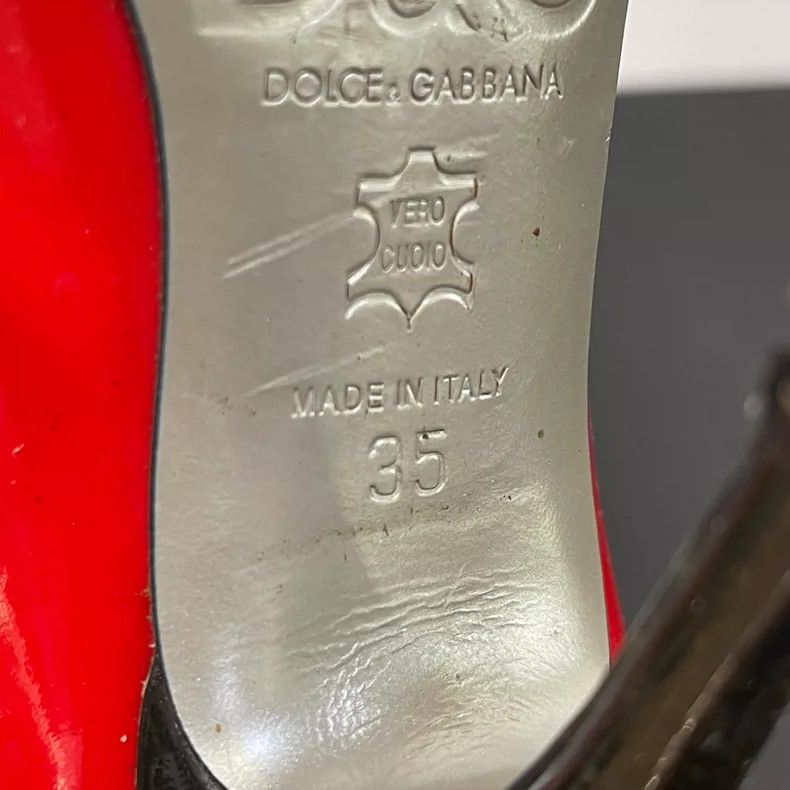 Dolce & Gabbana D&G High Heels in Bright Red Color Size US 5 / IT 35 - 8 Thumbnail
