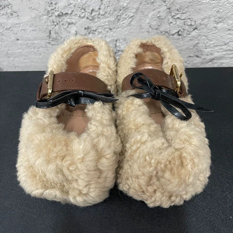 Marni Marni Teddy Fur Shoes Size 36 Size US 6 / IT 36 - 6 Thumbnail