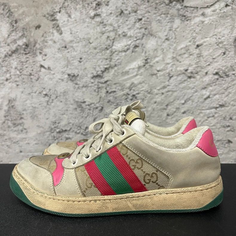 Gucci Gucci Pink Dirty Sneakers Size 35 Size US 5 / IT 35 - 2 Thumbnail