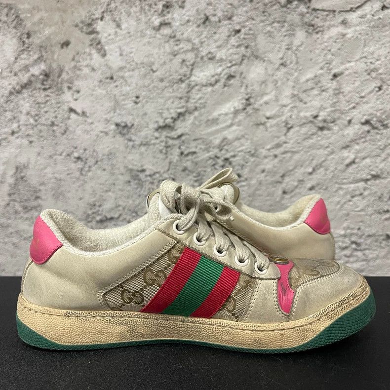Gucci Gucci Pink Dirty Sneakers Size 35 Size US 5 / IT 35 - 4 Thumbnail