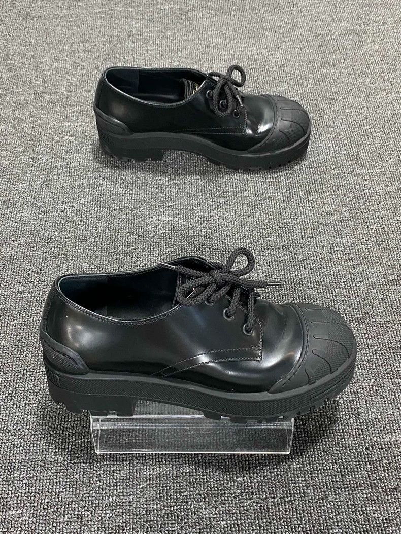 Dior Black Patent Leather Derby Shoes by Dior Size US 5 / IT 35 - 3 Thumbnail