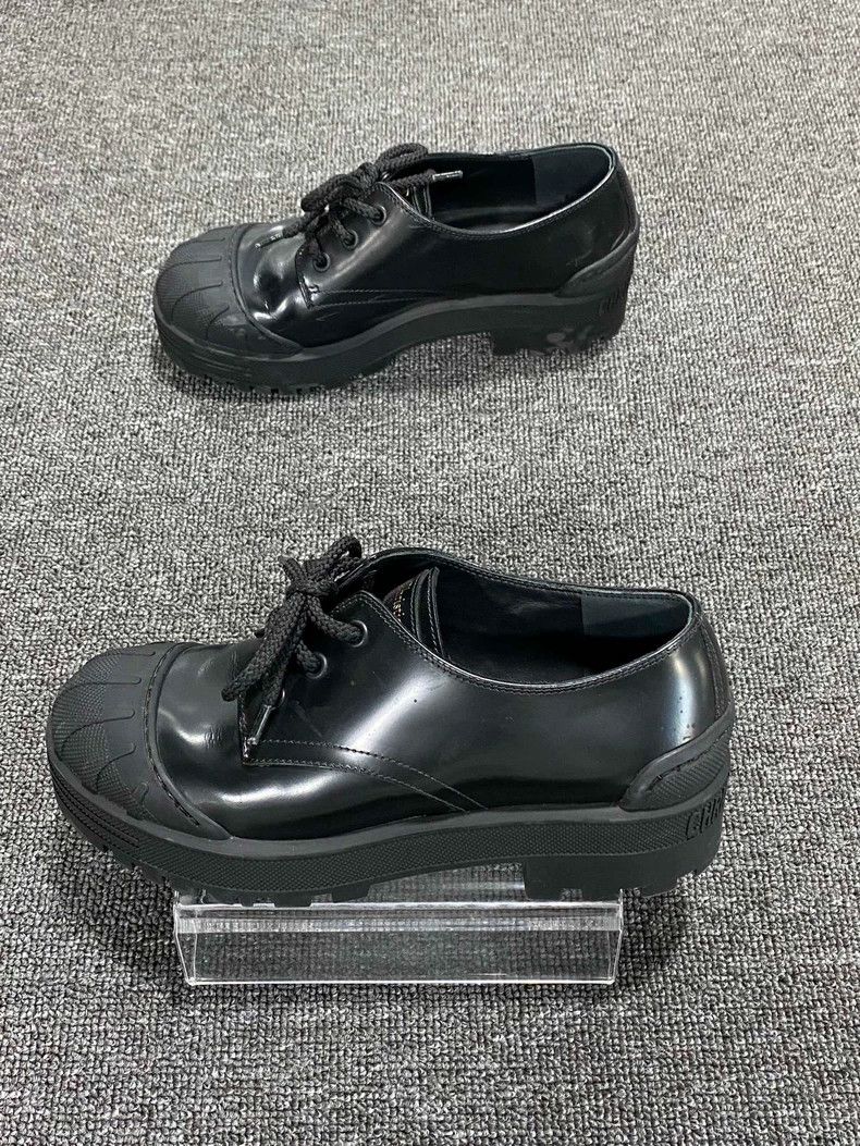 Dior Black Patent Leather Derby Shoes by Dior Size US 5 / IT 35 - 2 Thumbnail