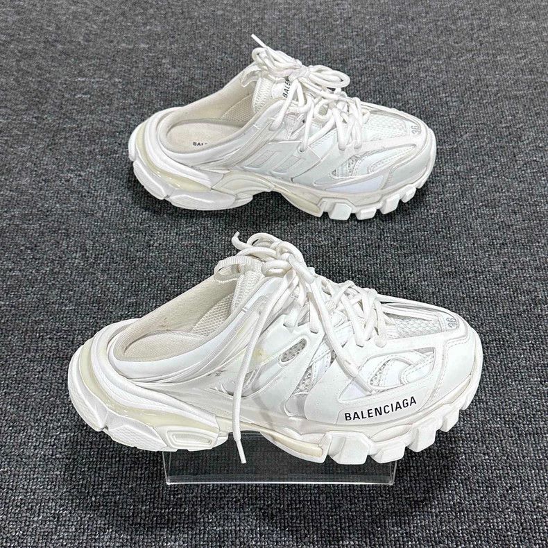 Balenciaga White Balenciaga Track Half Slippers Size US 6 / IT 36 - 2 Thumbnail