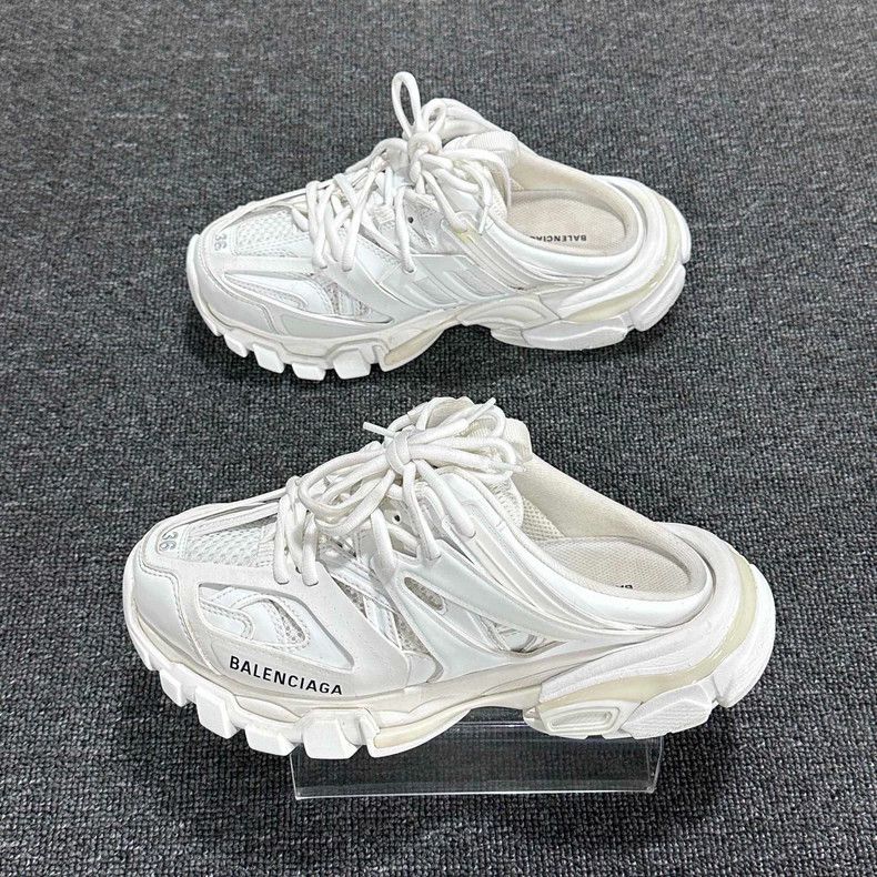 Balenciaga White Balenciaga Track Half Slippers Size US 6 / IT 36 - 3 Thumbnail