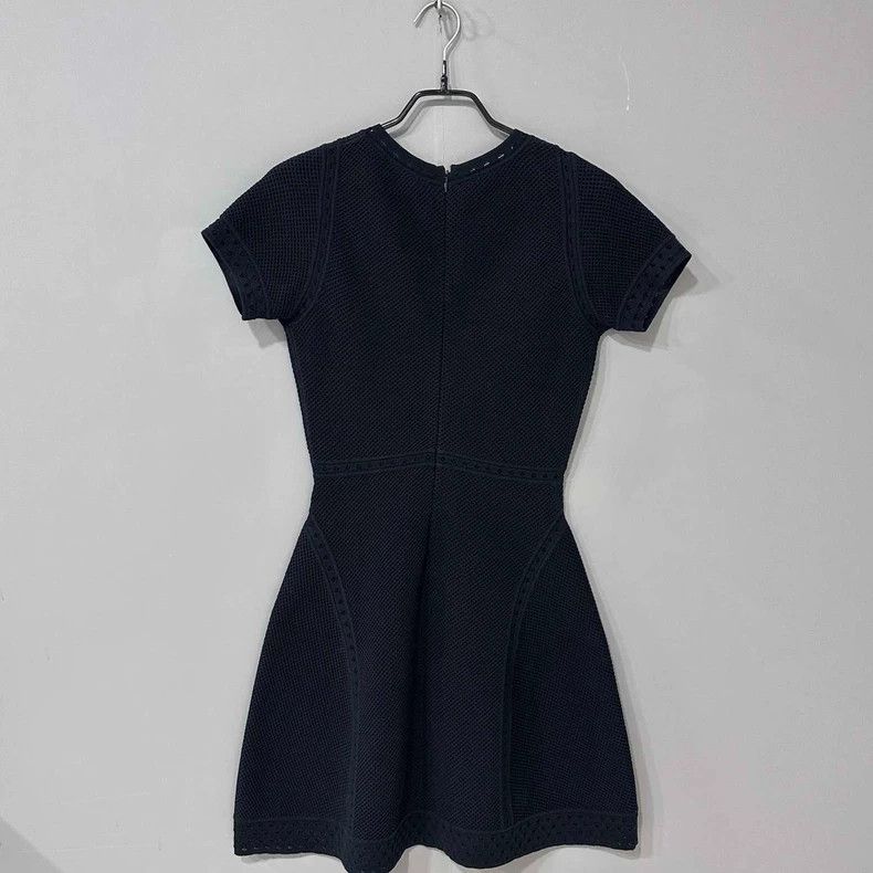 Chanel Black Hollow Knit Dress by Chanel Size XS / US 0-2 / IT 36-38 - 3 Thumbnail