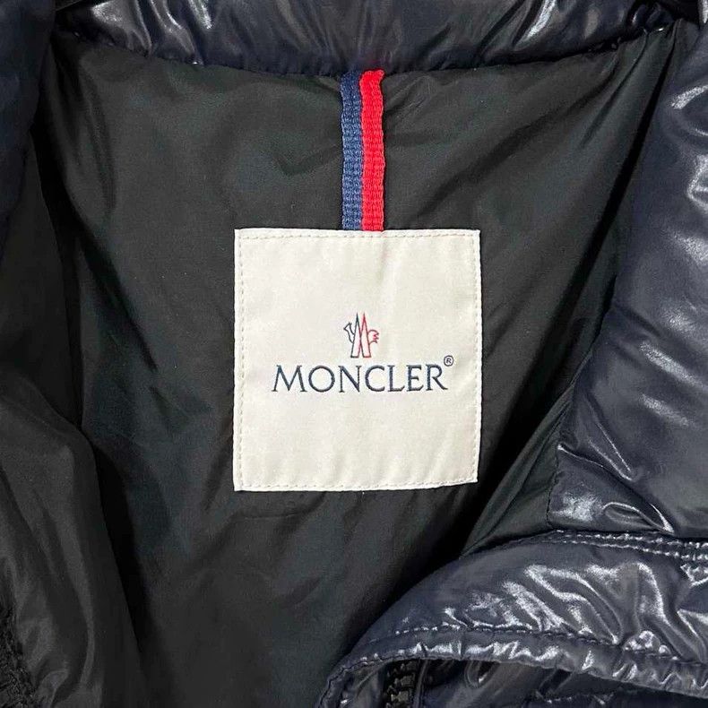 Moncler Jasminum Dark Blue Logo Padded Coat Size XS / US 0-2 / IT 36-38 - 4 Thumbnail