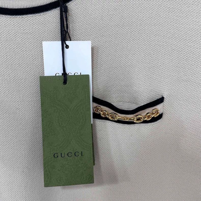 Gucci Gucci Beige Logo Dress with Trim Size XL / US 12-14 / IT 48-50 - 7 Thumbnail