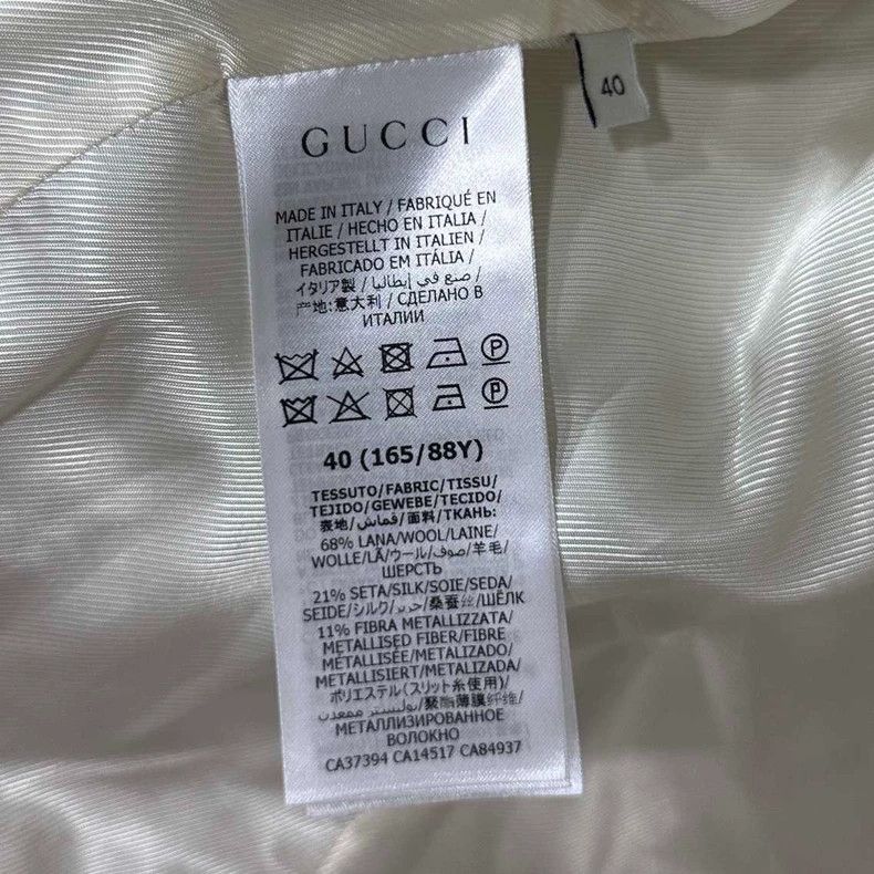 Silver Thread Print Collar Jacket