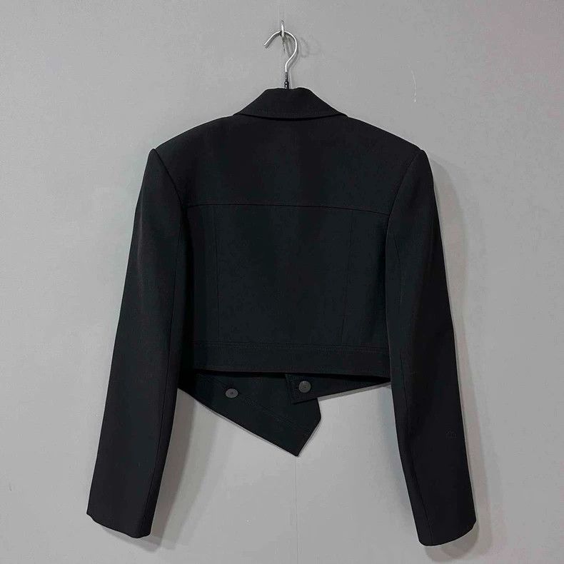 Alexander McQueen Black Women's Cropped Blazer Alexander McQueen Size L / US 10 / IT 46 - 3 Thumbnail