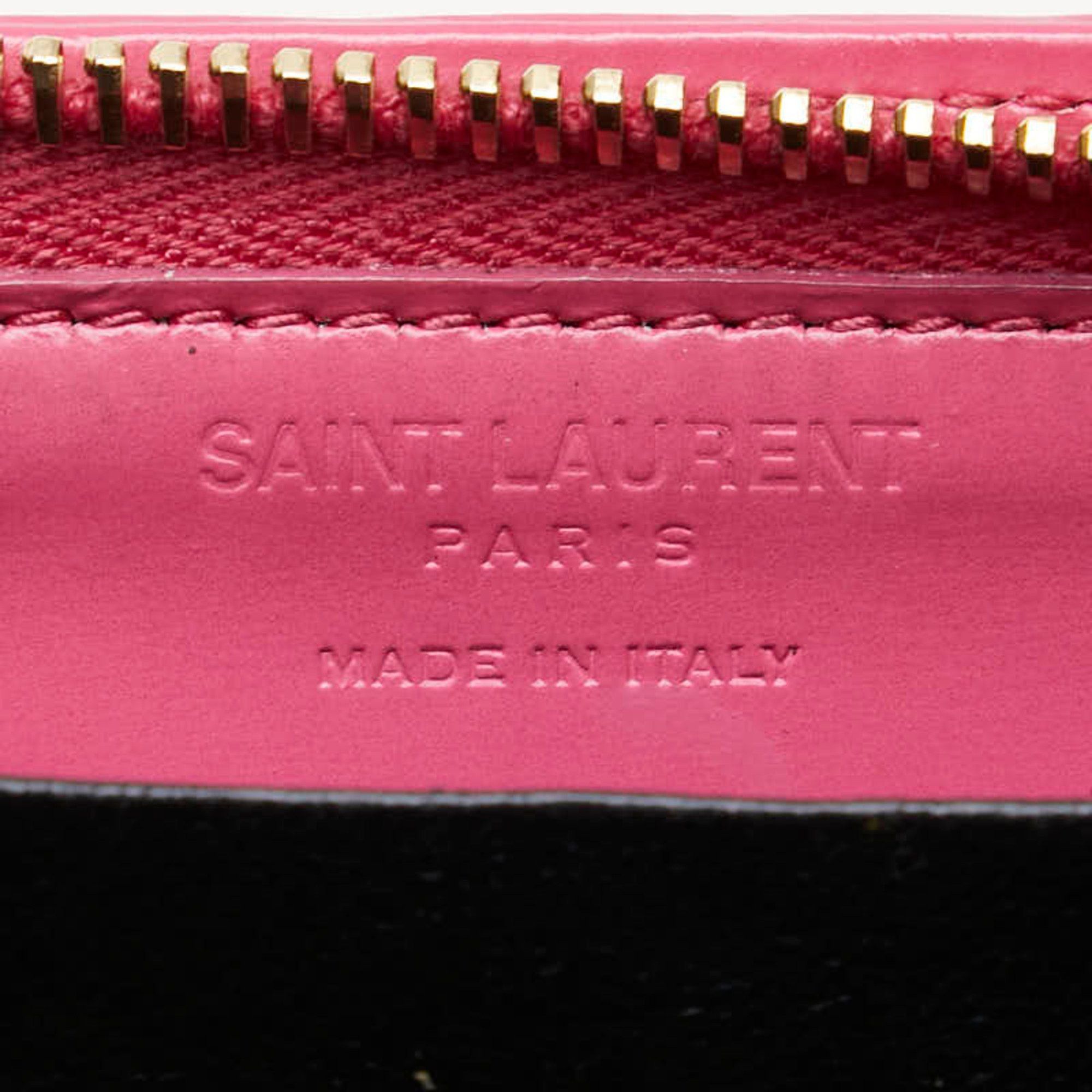 Saint Laurent Paris Saint Laurent Round Coin Case 326598 Pink Leather Women's SAINT LAURENT Size ONE SIZE - 5 Thumbnail