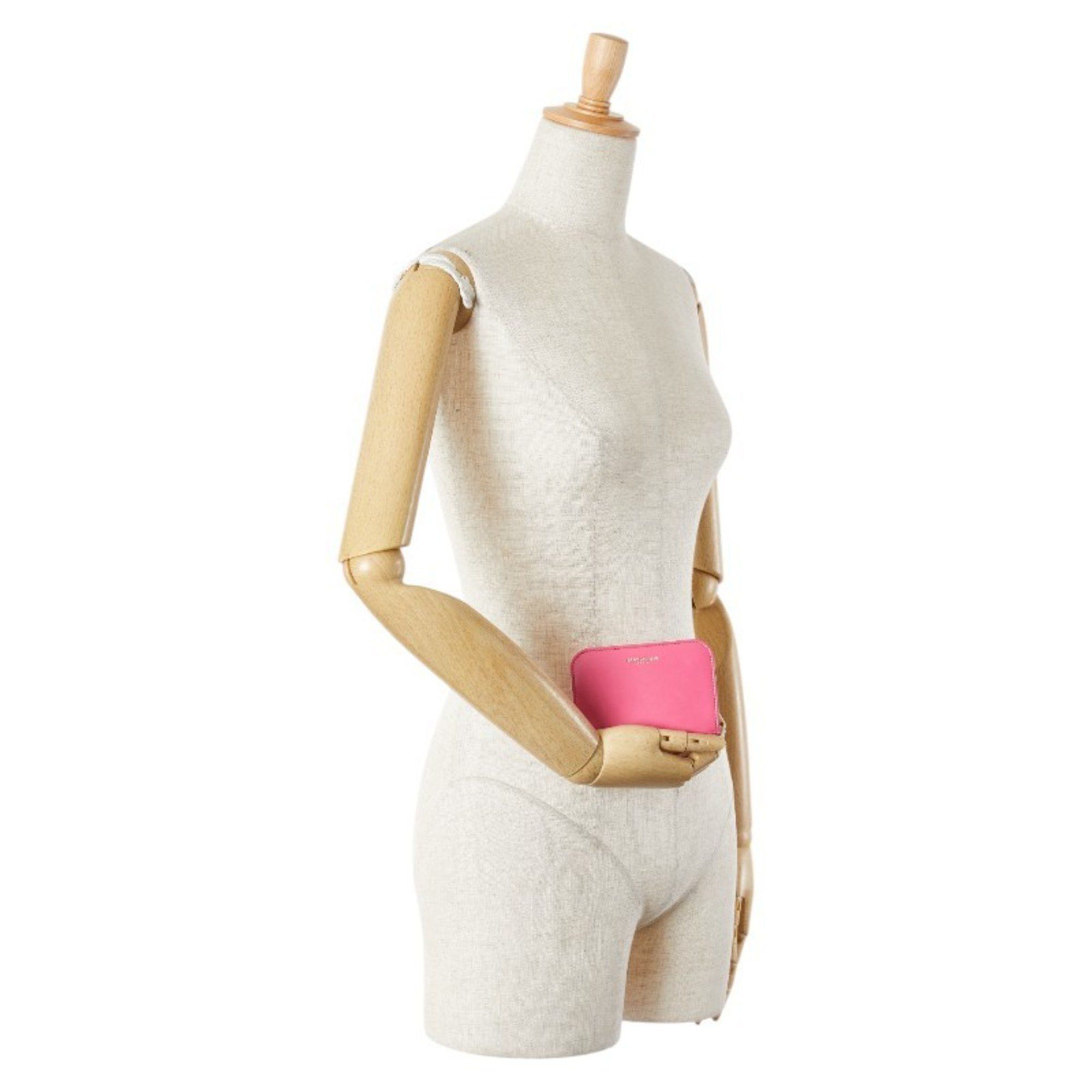 Saint Laurent Paris Saint Laurent Round Coin Case 326598 Pink Leather Women's SAINT LAURENT Size ONE SIZE - 8 Thumbnail
