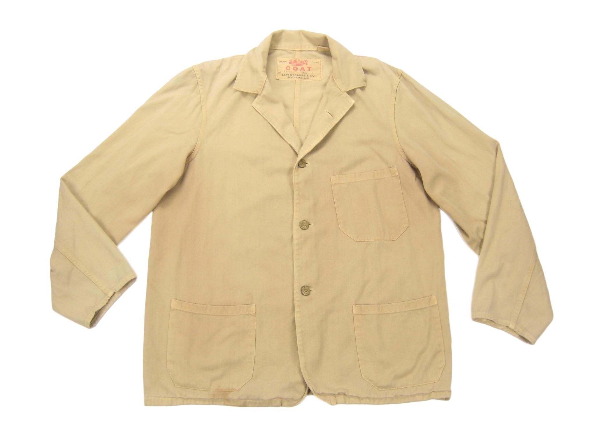 LVC LVC 1920s Sunset Lot 3621 Beige Cotton Twill Sack Jacket L Chore ...