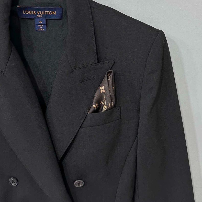 Louis Vuitton Black Louis Vuitton Double Breast Blazer Size S / US 4 / IT 40 - 3 Thumbnail