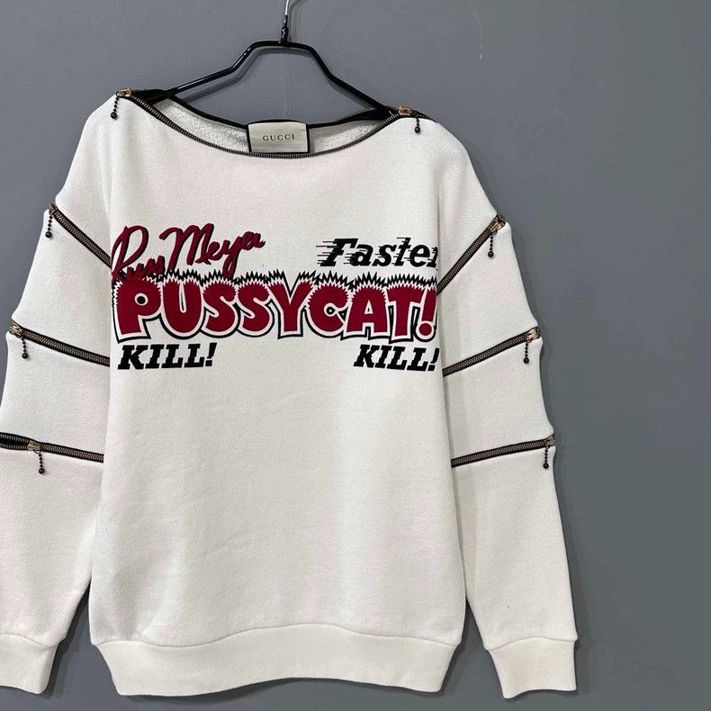 Gucci Beige Stylish Zip-Front Sweatshirt by Gucci Size XS / US 0-2 / IT 36-38 - 2 Thumbnail
