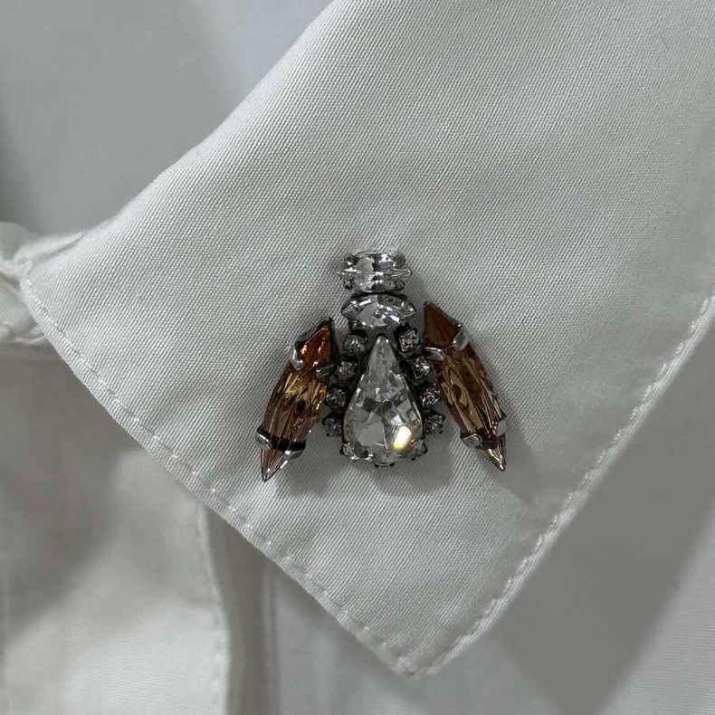 Dior Dior Bee Embellished Shirt Dress Size XS / US 0-2 / IT 36-38 - 4 Thumbnail