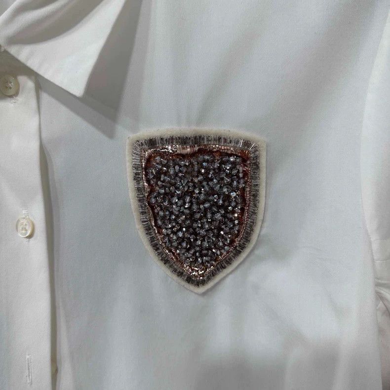Dior Dior Logo Rhinestone Embellished Shirt Size S / US 4 / IT 40 - 4 Thumbnail