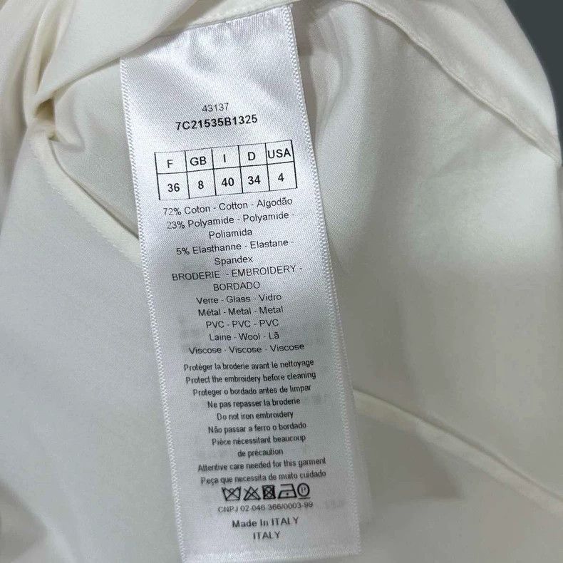 Dior Dior Logo Rhinestone Embellished Shirt Size S / US 4 / IT 40 - 6 Thumbnail