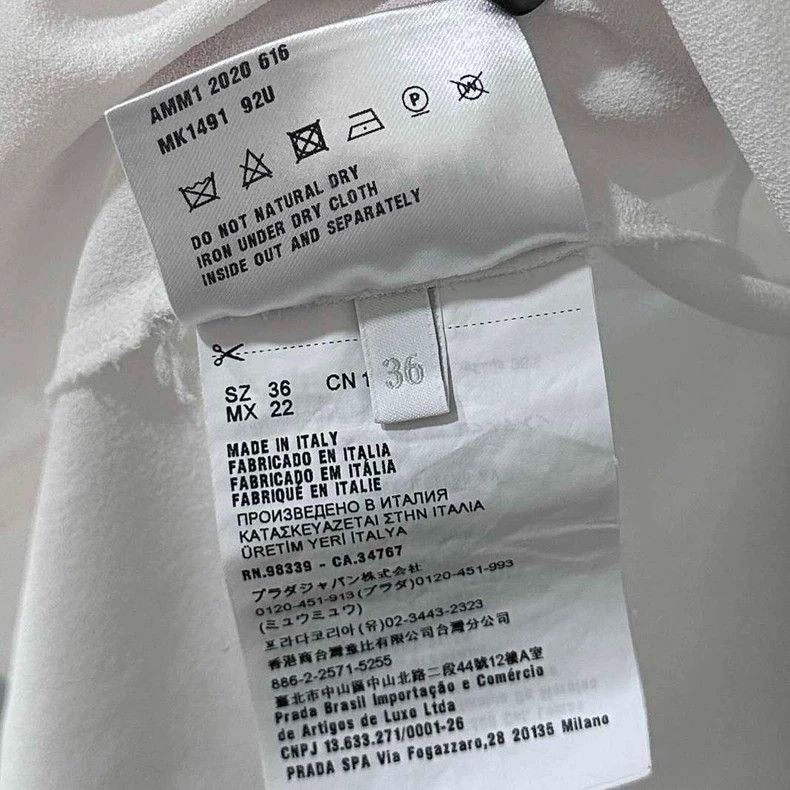 Miu Miu Ruffled Collar Tie Blouse by Miu Miu Size S / US 4 / IT 40 - 5 Thumbnail