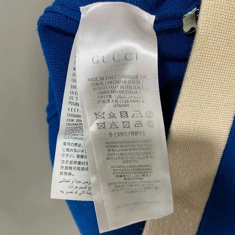 Gucci Blue Knit Dress with Logo Pocket Size S / US 4 / IT 40 - 6 Thumbnail