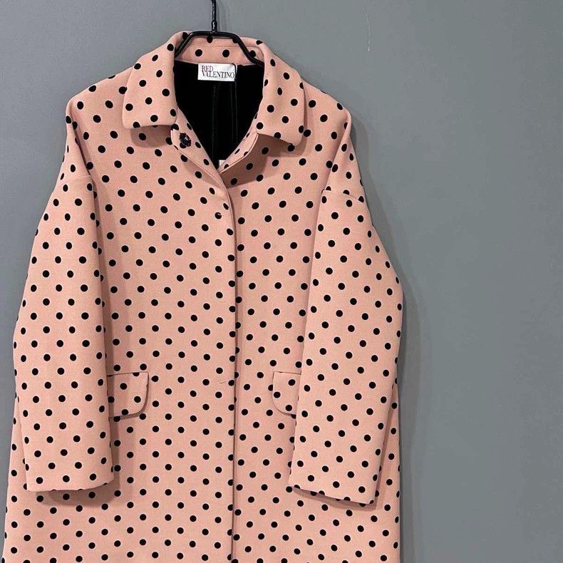 Valentino Polka Dot Mid-Length Coat by Valentino Size M / US 6-8 / IT 42-44 - 2 Thumbnail