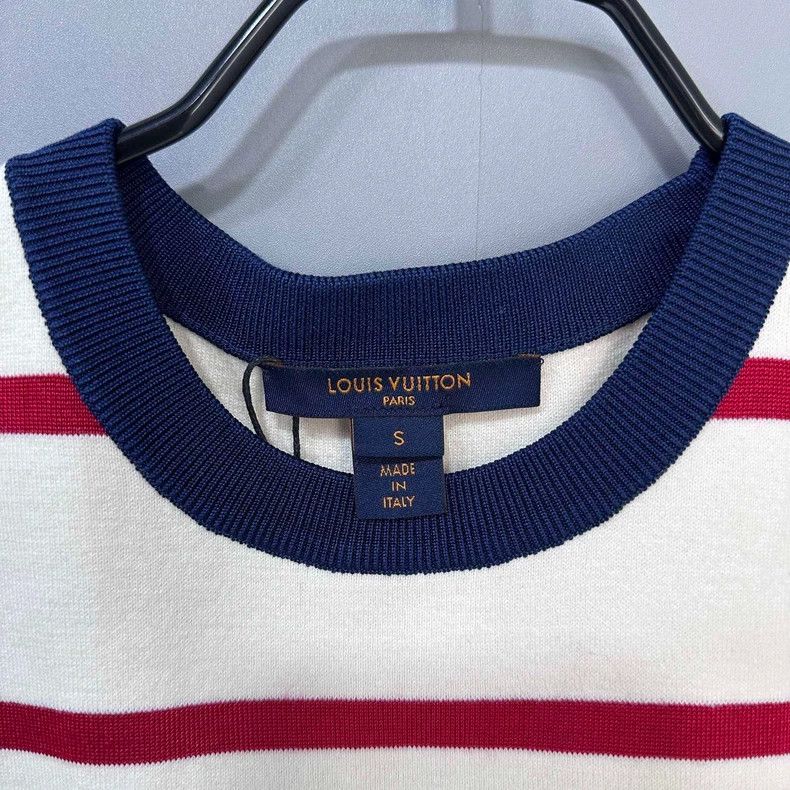 Louis Vuitton Striped Knit Short Sleeve Top LV Size S / US 4 / IT 40 - 4 Thumbnail
