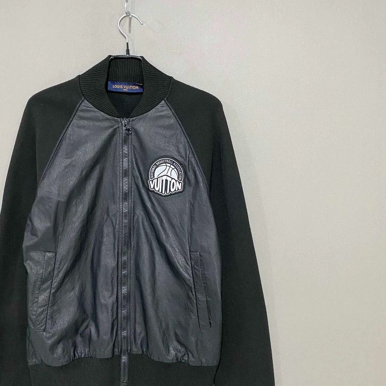 Louis Vuitton NBA Embroidered Logo Leather Jacket Size M / US 6-8 / IT 42-44 - 2 Thumbnail