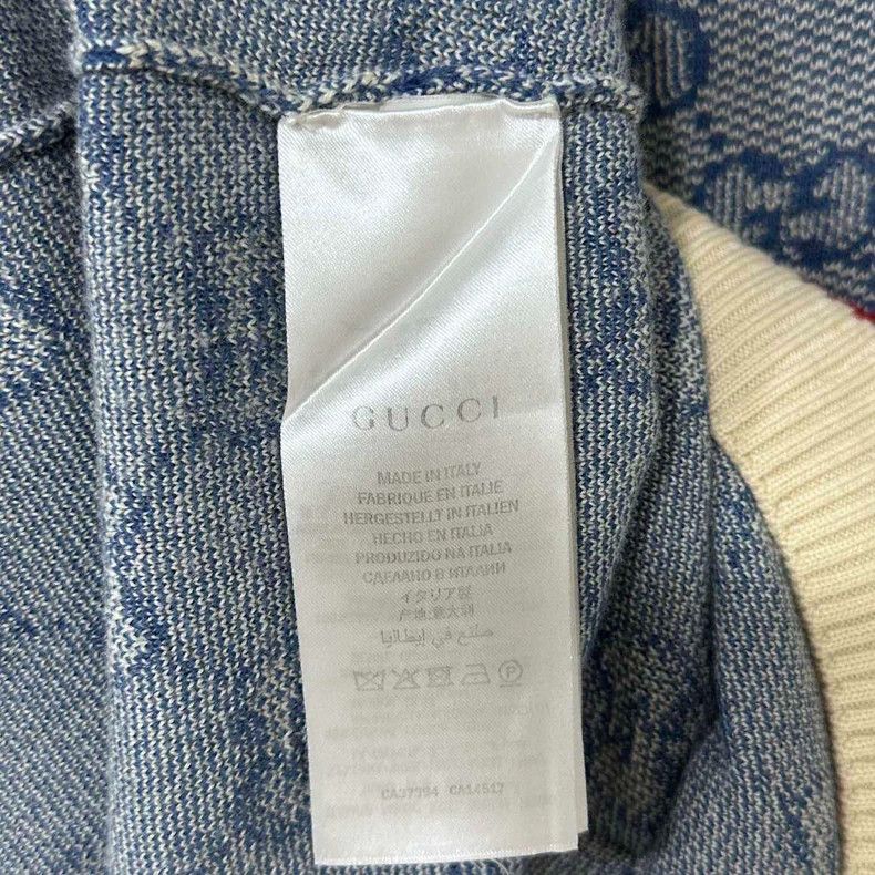 Gucci Blue Knit Printed Dress by GUCCI Size M / US 6-8 / IT 42-44 - 5 Thumbnail