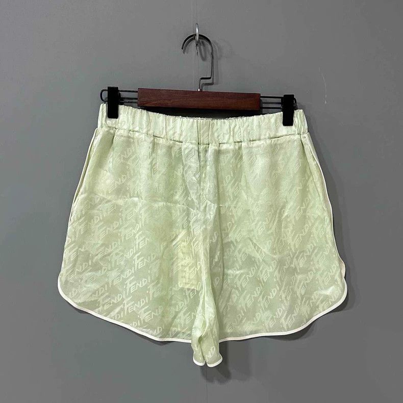 Fendi Fendi Logo Print Silk Shorts Size 40" / US 18 - 3 Thumbnail