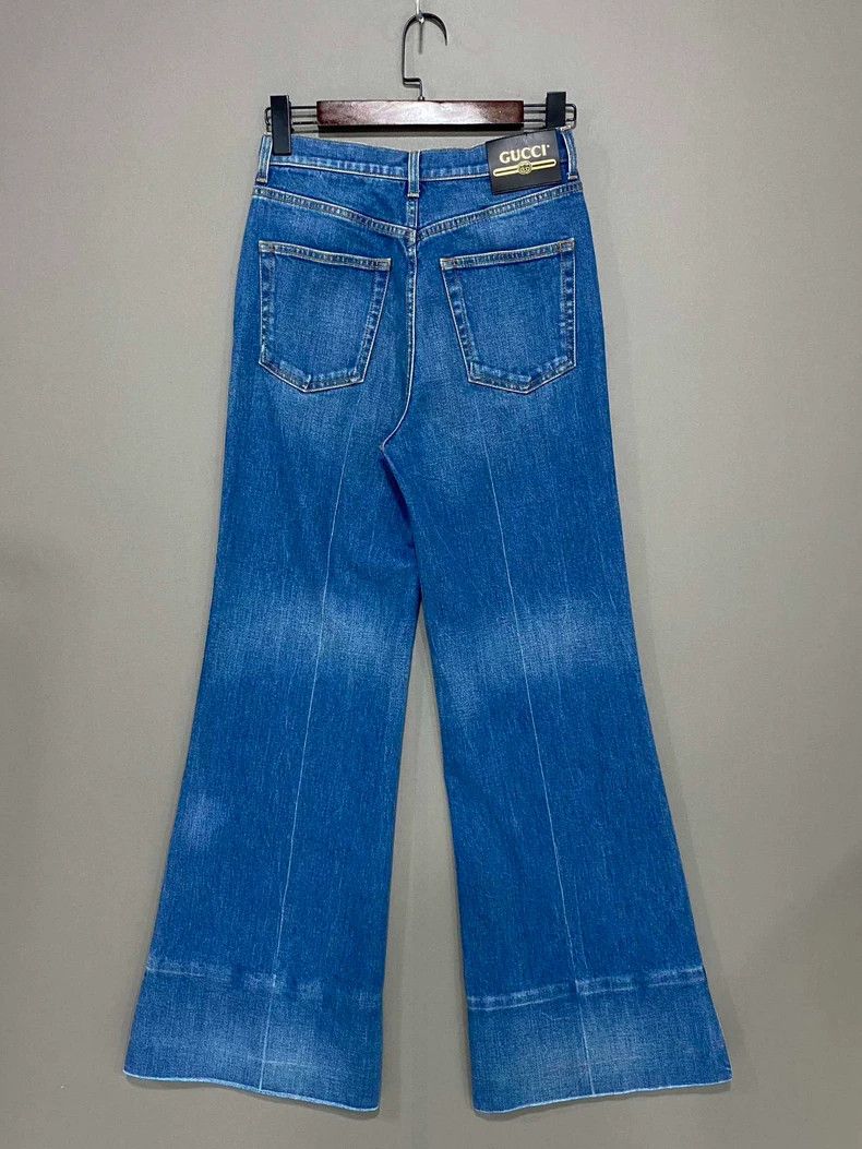 Gucci Blue Flared Denim Pants by Gucci Size 25" / US 0 / IT 36 - 3 Thumbnail