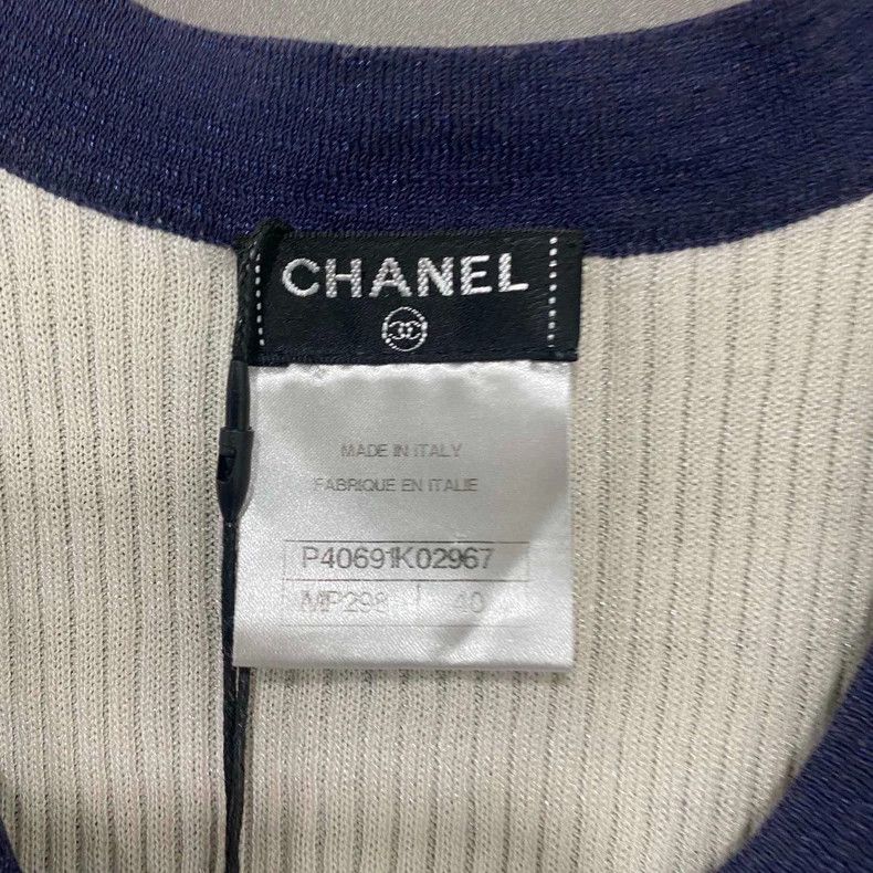Chanel Chanel Sleeveless Knitted Dress with Logo Size L / US 10 / IT 46 - 4 Thumbnail