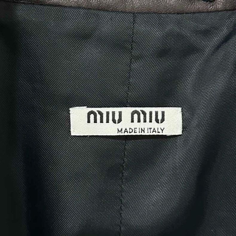 Miu Miu Studded Leather Jacket by Miu Miu Size XL / US 12-14 / IT 48-50 - 4 Thumbnail