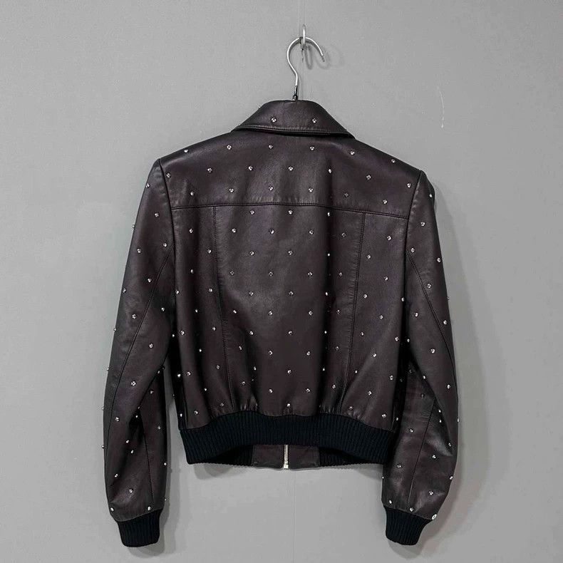 Miu Miu Studded Leather Jacket by Miu Miu Size XL / US 12-14 / IT 48-50 - 3 Thumbnail