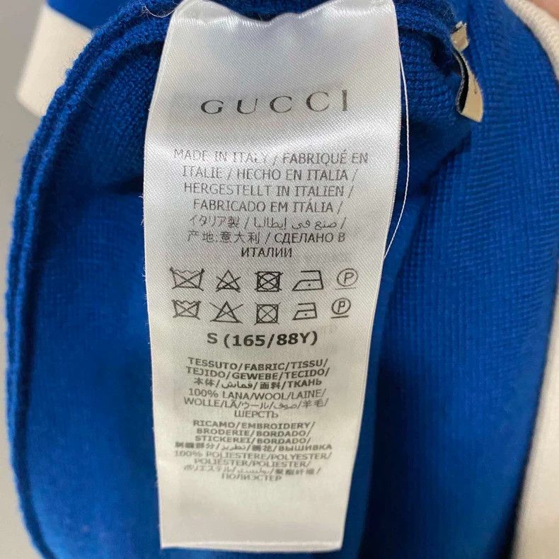 Gucci Blue Knit Dress with Gucci Logo Size S / US 4 / IT 40 - 5 Thumbnail