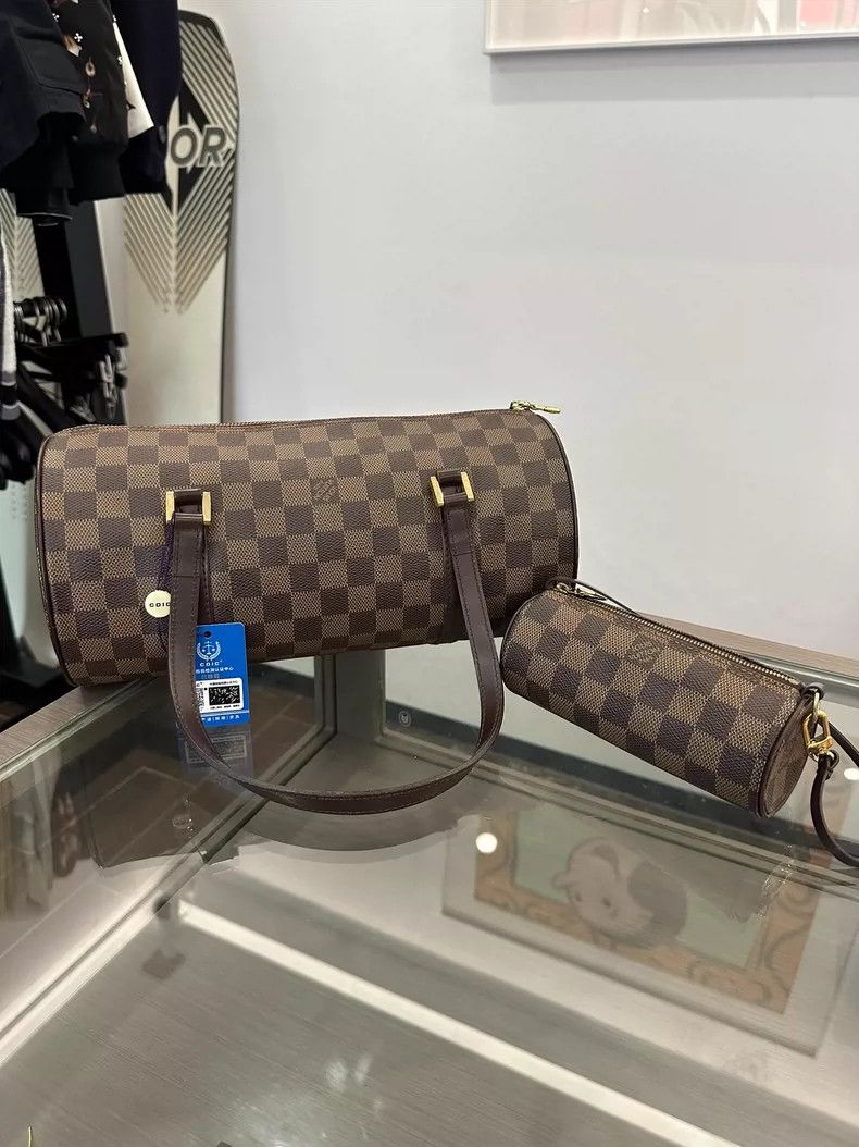 Louis Vuitton LV Brown Checkered Barrel Bag 30cm Size ONE SIZE - 2 Thumbnail