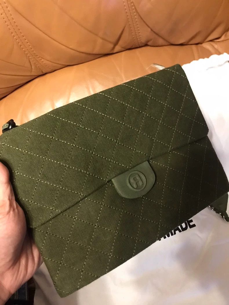 READYMADE Classic Green Messenger Envelope Bag Size ONE SIZE - 2 Thumbnail