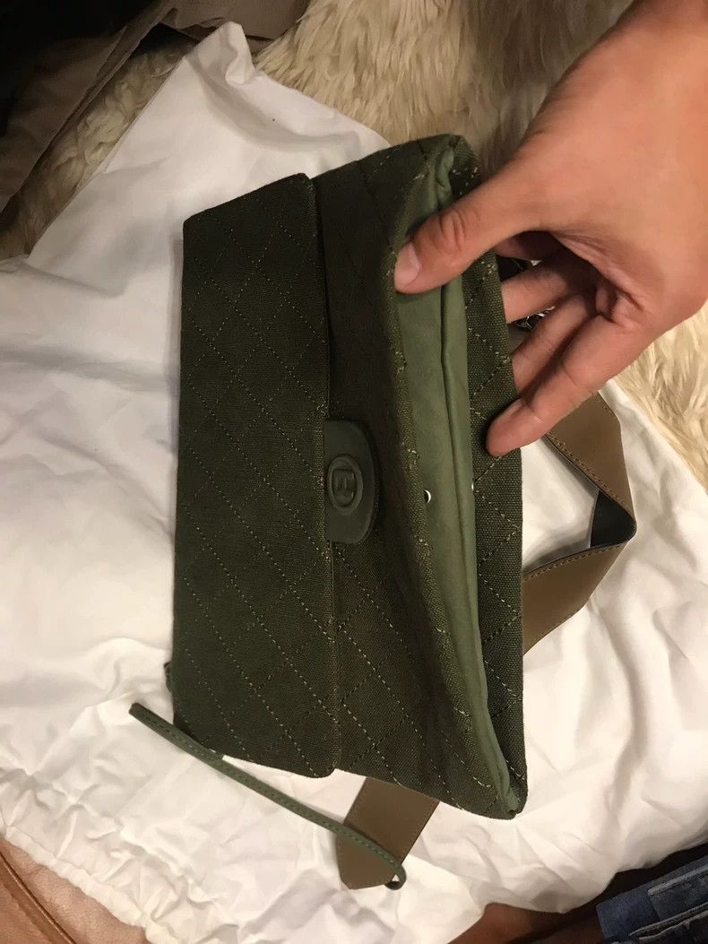 READYMADE Classic Green Messenger Envelope Bag Size ONE SIZE - 6 Thumbnail