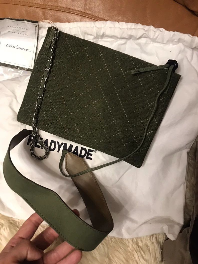 READYMADE Classic Green Messenger Envelope Bag Size ONE SIZE - 5 Thumbnail