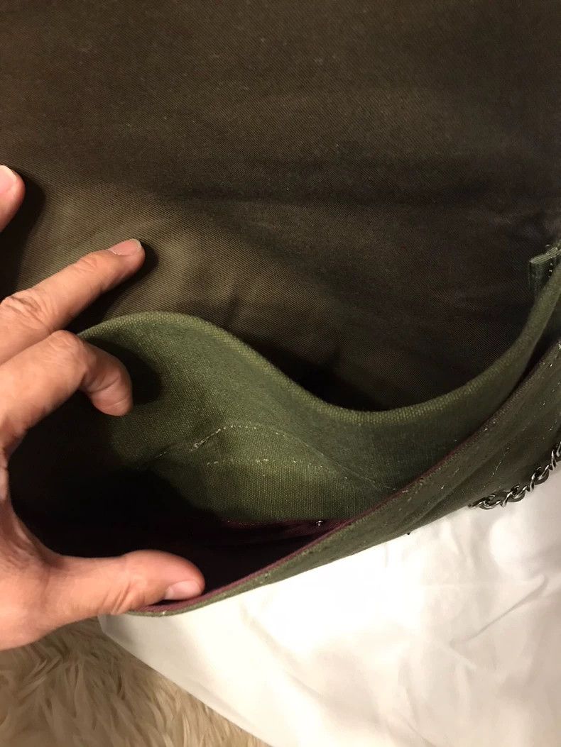 READYMADE Classic Green Messenger Envelope Bag Size ONE SIZE - 4 Thumbnail