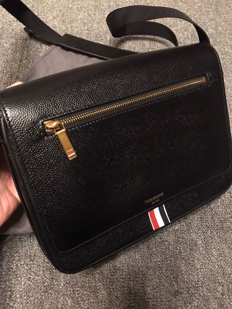 Thom Browne Thom Browne Leather Messenger Bag Size ONE SIZE - 2 Thumbnail