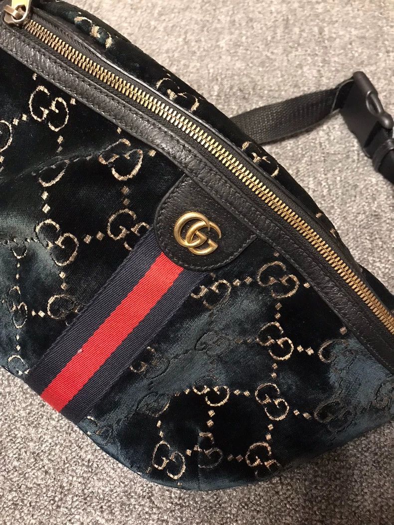 Gucci Gucci Velvet Fanny Pack with Logo Size ONE SIZE - 3 Thumbnail