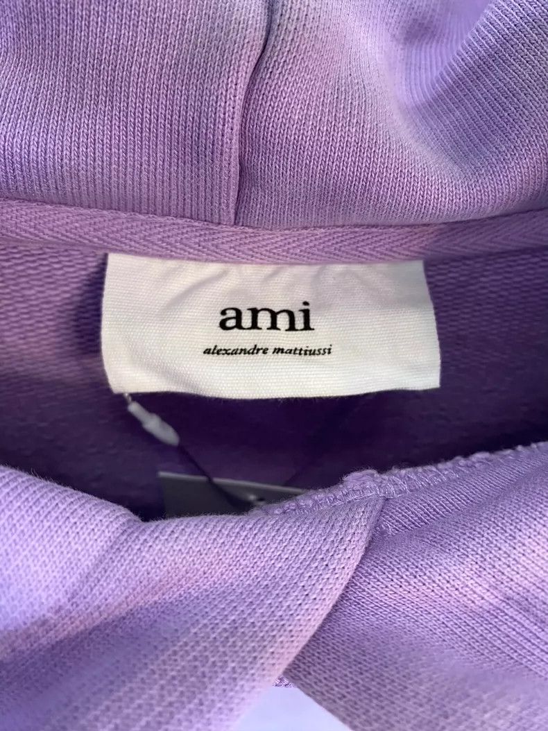 AMI Lavender Embroidered Heart Logo Hoodie Size ONE SIZE - 4 Thumbnail