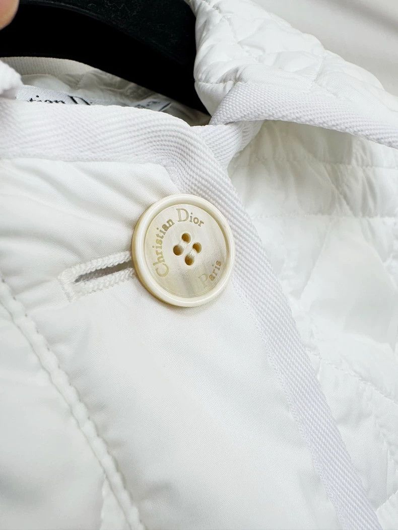 Dior Dior Quilted Cotton Jacket in White Size S / US 4 / IT 40 - 3 Thumbnail