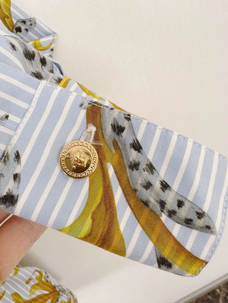Versace Versace Shirt with Floral Pattern Design Size L / US 10 / IT 46 - 4 Thumbnail
