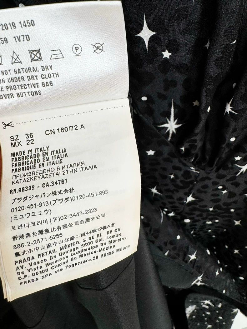 Prada Miumiu Silk Dress with Star Print Design Size S / US 4 / IT 40 - 6 Thumbnail