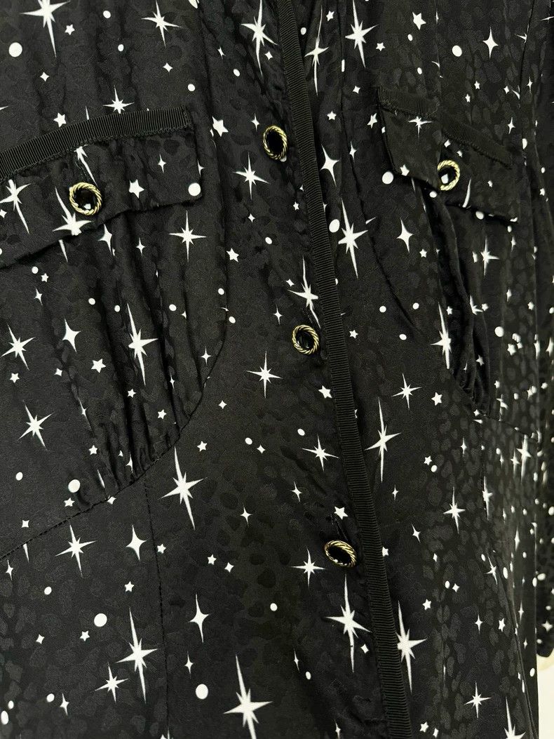 Prada Miumiu Silk Dress with Star Print Design Size S / US 4 / IT 40 - 4 Thumbnail
