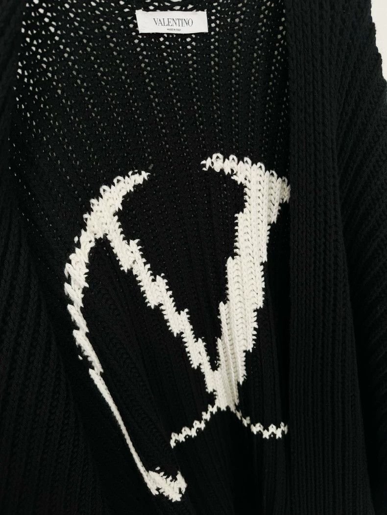 Valentino Valentino Black Knit Cape Cardigan Size M / US 6-8 / IT 42-44 - 3 Thumbnail
