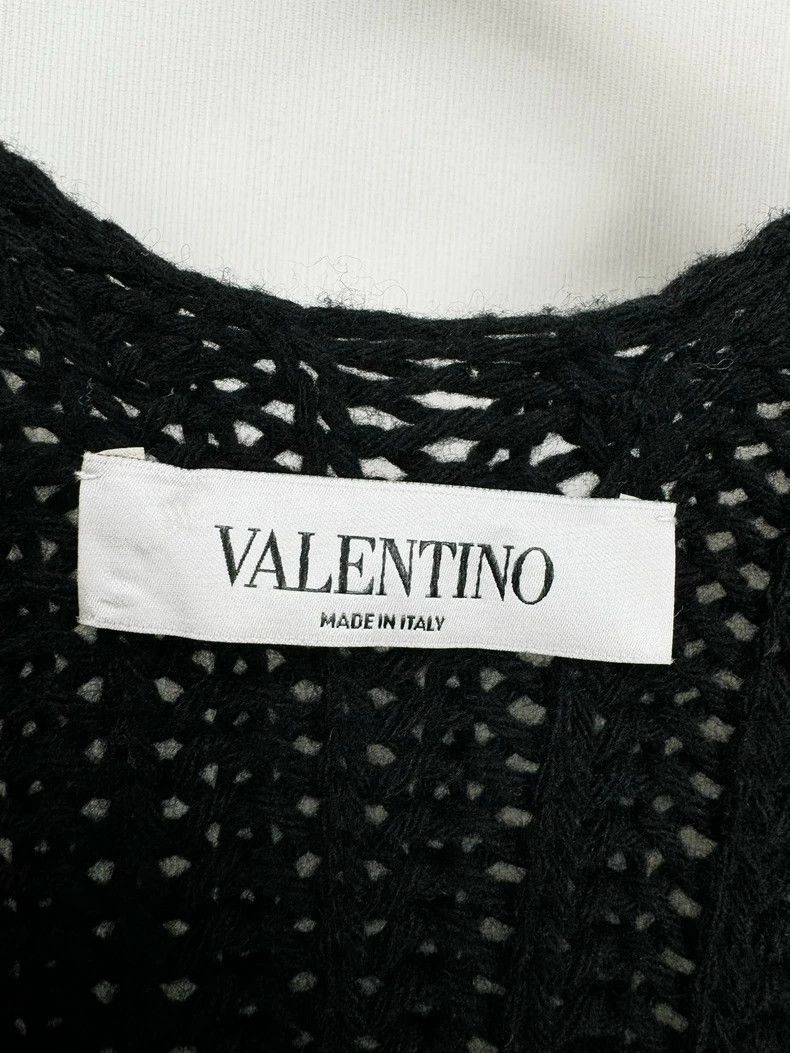 Valentino Valentino Black Knit Cape Cardigan Size M / US 6-8 / IT 42-44 - 2 Thumbnail