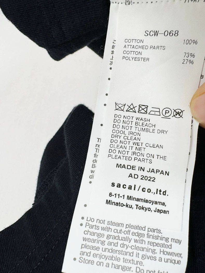 Sacai Sacai Short Sleeve T-Shirt with Tag Size S / US 4 / IT 40 - 5 Thumbnail