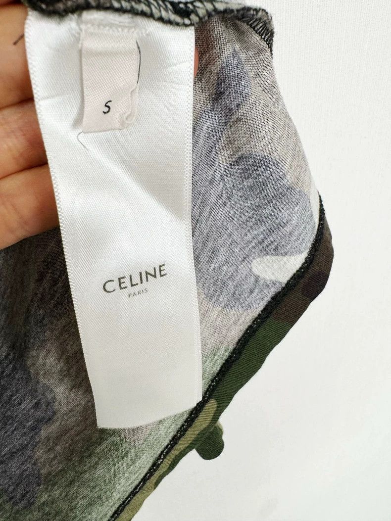 Celine Celine Camouflage Short Sleeve Crop Top Size S / US 4 / IT 40 - 3 Thumbnail