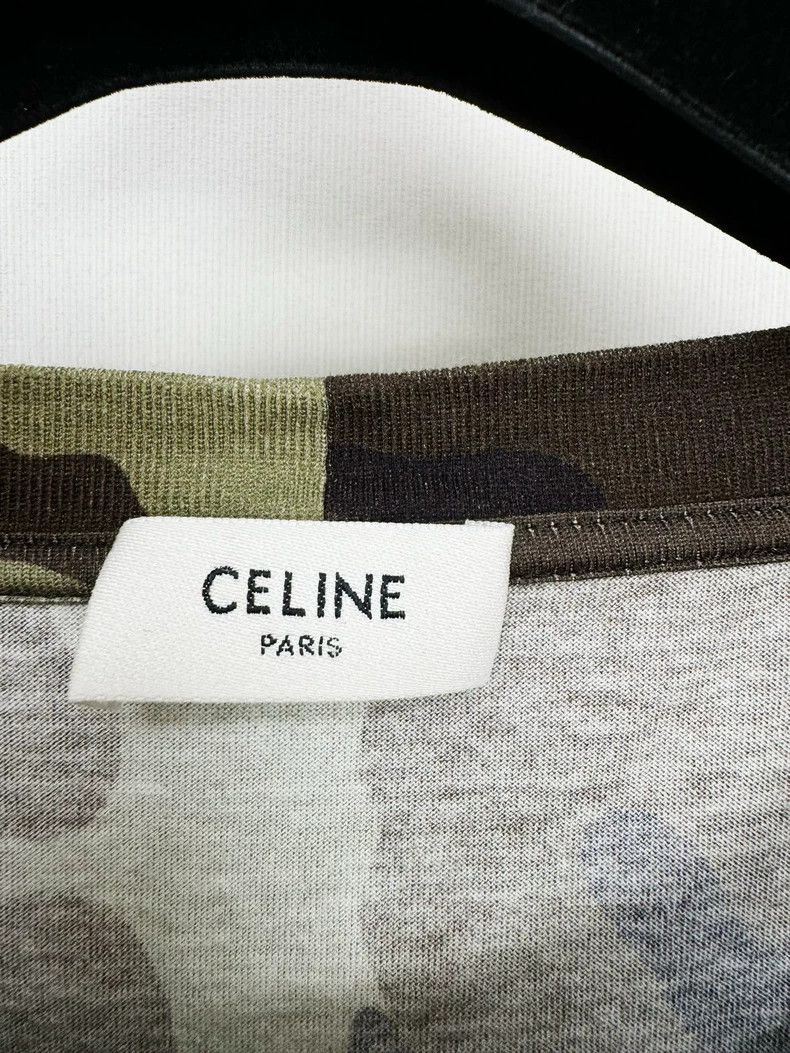 Celine Celine Camouflage Short Sleeve Crop Top Size S / US 4 / IT 40 - 2 Thumbnail